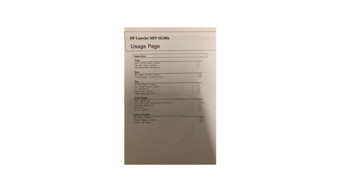 HP Laserjet Mfp M130fn G3Q59A - Just 17 copies