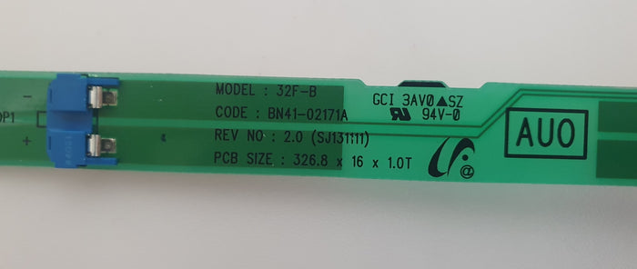 LED Backlight Interface BN41-02171A - Samsung UE32H5505AKXXE serial C0BZ3HEG200653V