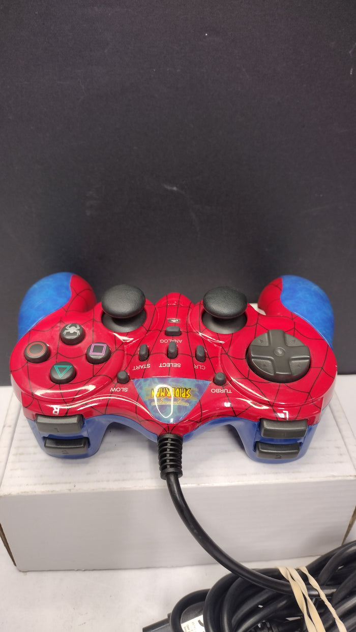 Naki Ultimate Spider-Man Wired Controller for Sony PlayStation 2 PS2 (Model 78500 - Tested & Fully Working)