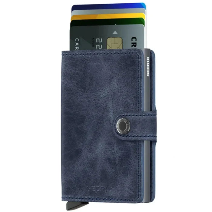 Secrid Miniwallet Compact RFID Wallet - Vintage Blue