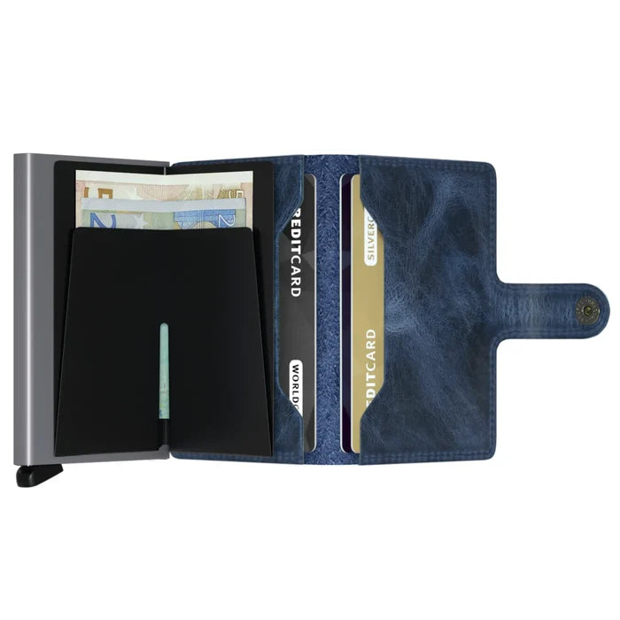 Secrid Miniwallet Compact RFID Wallet - Vintage Blue
