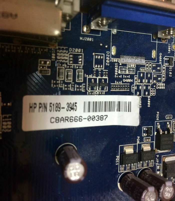 VGA card RV635-C149 rev 1.01A, 08G17016841 HP P/N 5189-3945